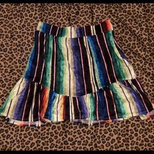 Serape velvet skirt